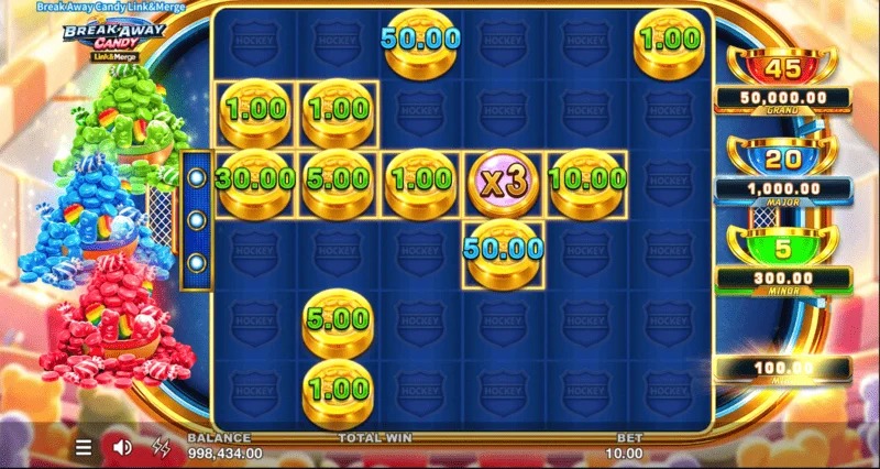 Break Away Candy – Mixed Bonus s tromi súčasnými modifikátormi